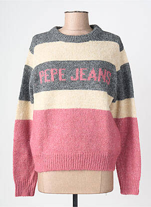 Pull tissage chiné manches longues rose PEPE JEANS femme