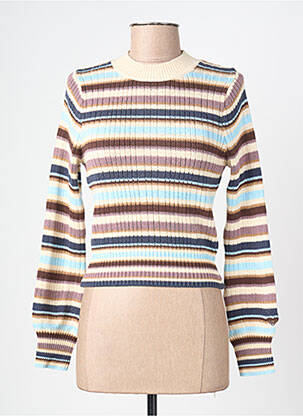 Pull coupe cintrée manches longues beige ROXY femme