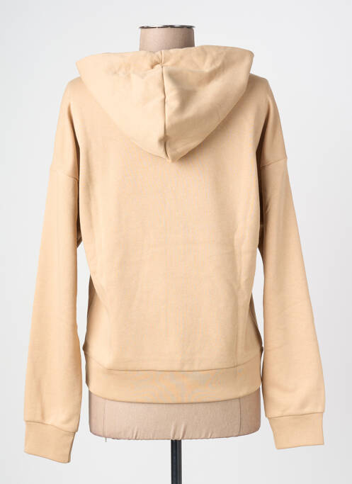 Sweat-shirt à capuche broderie manches longues beige ADIDAS femme