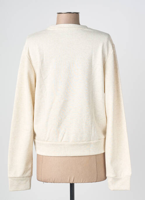 Sweat-shirt stretch manches longues beige UNDER ARMOUR femme