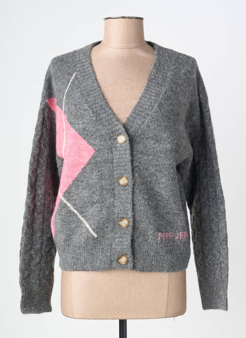 Gilet manches longues stretch gris PEPE JEANS femme