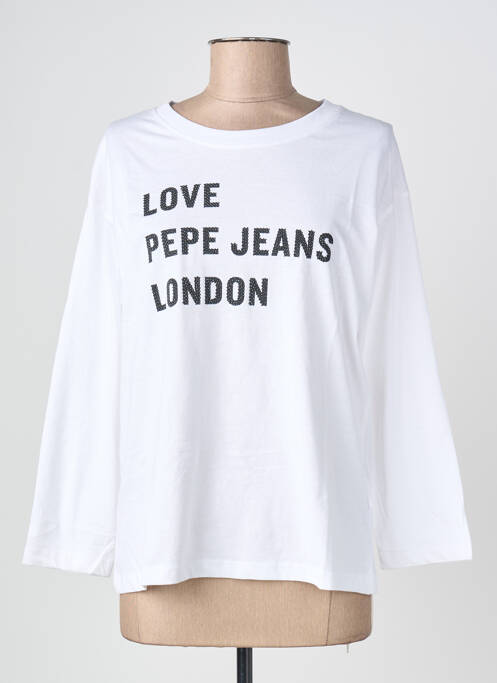 T-shirt manches longues manches longues blanc PEPE JEANS femme