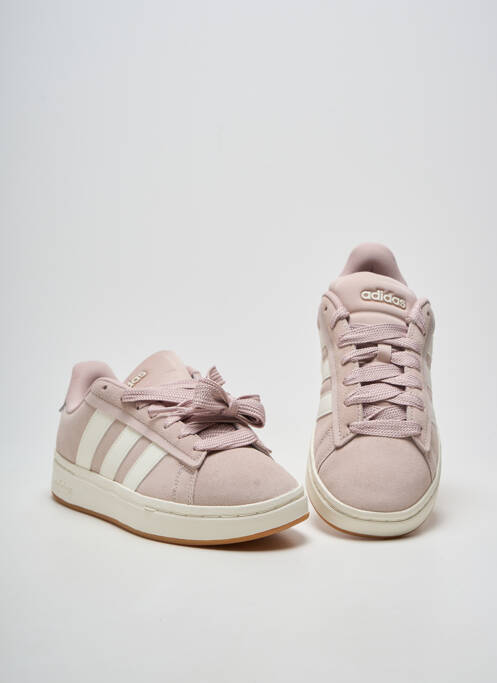Baskets bout rond talon plat jusqu'à 3cm rose ADIDAS femme