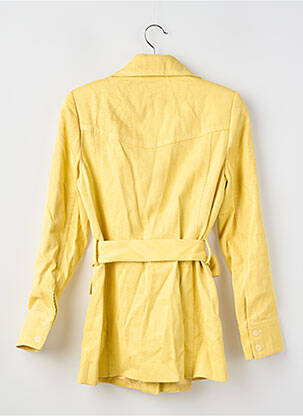 Veste casual poignets boutonnés avec fente jaune MANGO femme