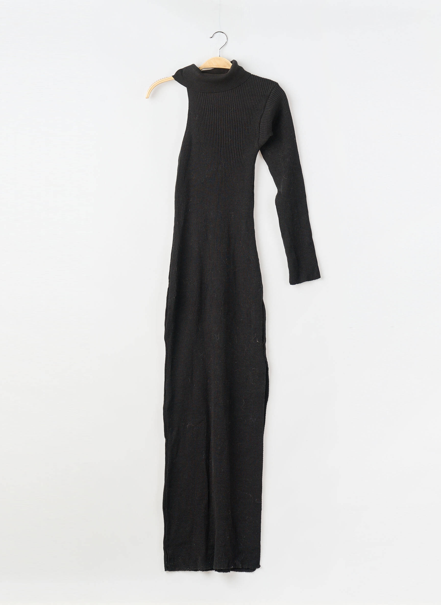 Robe pull stretch manches longues noir NASTY GAL femme