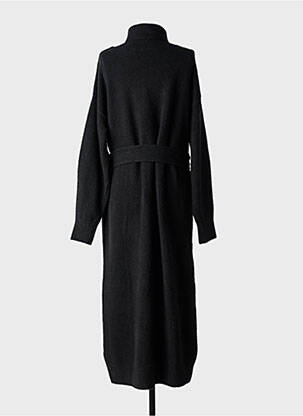 Robe pull stretch manches longues noir YAYA femme