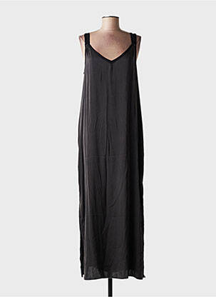 Robe longue sans manche sans manche noir ME369 femme