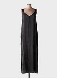 Robe longue sans manche sans manche noir ME369 femme