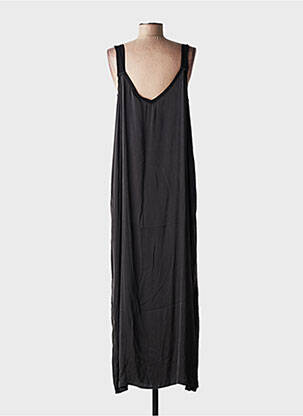 Robe longue sans manche sans manche noir ME369 femme