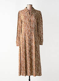 Robe longue manches longues manches longues marron YERSE femme
