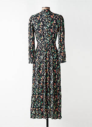 Robe longue manches longues manches longues noir INDI & COLD femme