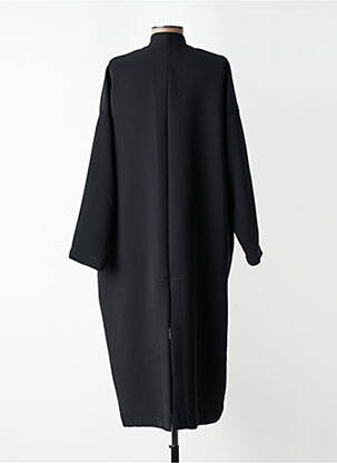 Manteau long coupe cintrée sans capuche noir TOUPY femme