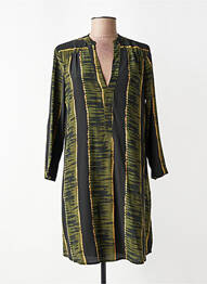 Robe courte manches longues manches longues vert MOMONI femme