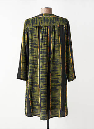 Robe courte manches longues manches longues vert MOMONI femme