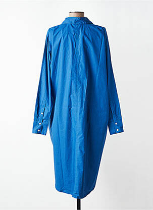 Robe mi-longue manches longues manches longues bleu MKT STUDIO femme