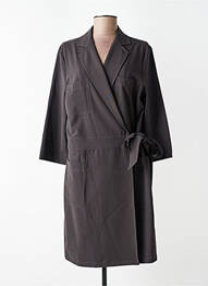 Robe mi-longue manches 3/4 manches 3/4 gris YAYA femme