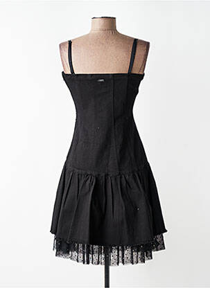 Robe courte coupe cintrée fines bretelles noir LIU JO femme