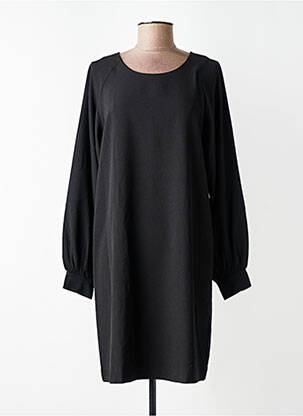 Robe courte manches longues manches longues noir ICHI femme