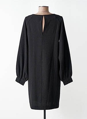 Robe courte manches longues manches longues noir ICHI femme