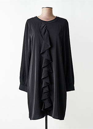Robe courte coupe fluide manches longues noir ANONYME DESIGNERS femme