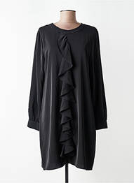 Robe courte fermeture zippée au dos manches longues noir ANONYME DESIGNERS femme