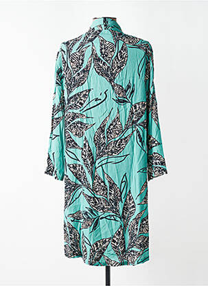 Manteau long coupe cintrée sans capuche vert MAGNOLIA TRENDY femme