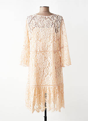 Robe mi-longue manches 3/4 manches 3/4 rose MARC AUREL femme