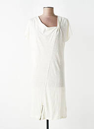 Robe mi-longue manches courtes manches courtes beige AMERICAN VINTAGE femme