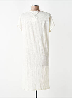 Robe mi-longue manches courtes manches courtes beige AMERICAN VINTAGE femme