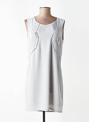 Robe courte sans manche sans manche gris COLOR BLOCK femme
