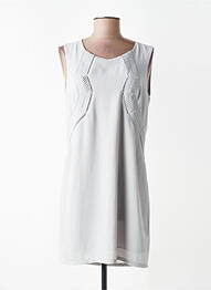 Robe courte sans manche sans manche gris COLOR BLOCK femme