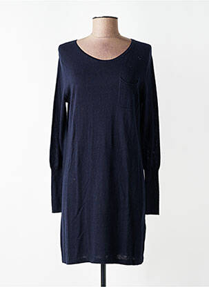 Robe pull stretch manches longues bleu HARRIS WILSON femme
