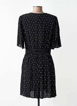 Robe courte manches courtes manches courtes noir IDANO femme