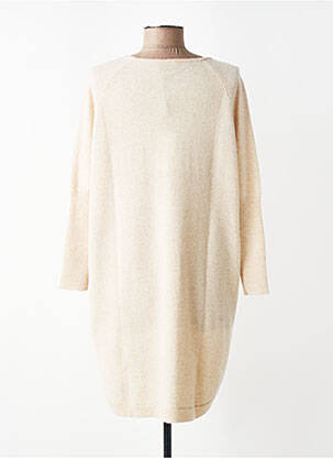 Robe pull resserrée sur le bas manches longues beige ESTHEME femme