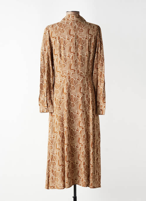 Robe longue manches longues manches longues marron YERSE femme