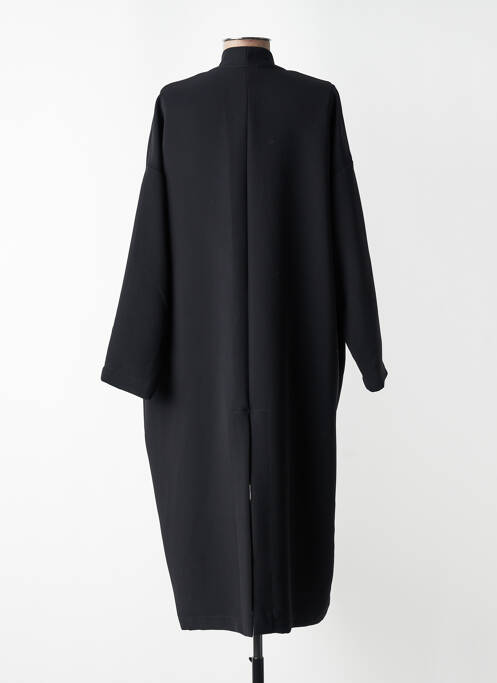 Manteau long coupe cintrée sans capuche noir TOUPY femme