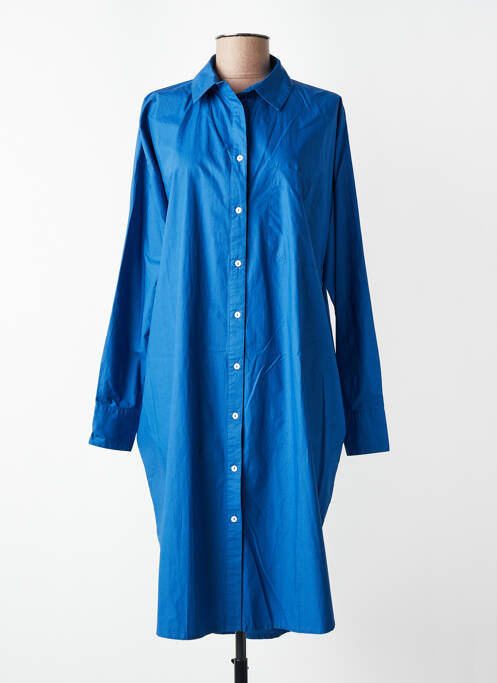 Robe mi-longue manches longues manches longues bleu MKT STUDIO femme