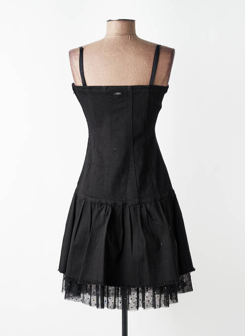 Robe courte coupe cintrée fines bretelles noir LIU JO femme