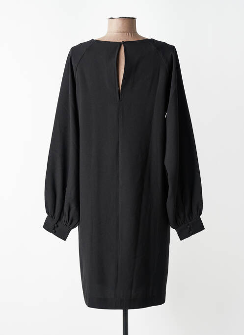 Robe courte manches longues manches longues noir ICHI femme