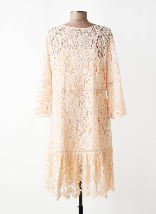 Robe mi-longue manches 3/4 manches 3/4 rose MARC AUREL femme