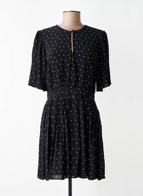 Robe courte manches courtes manches courtes noir IDANO femme