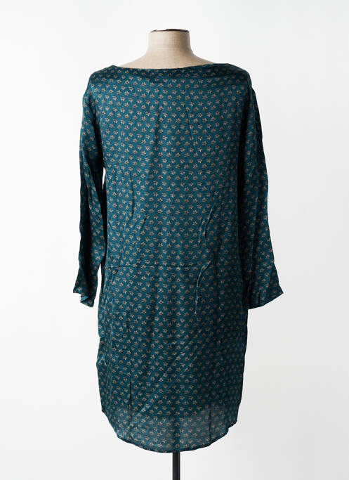 Robe mi-longue coupe fluide manches longues vert R95TH femme