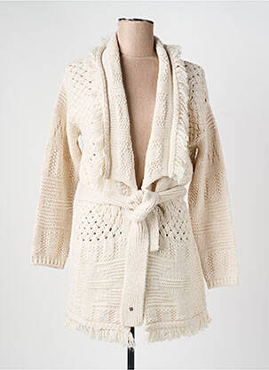 Gilet manches longues stretch beige KOCCA femme