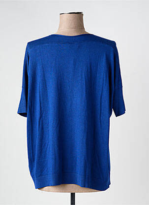 Pull col v manches courtes bleu ZILCH femme
