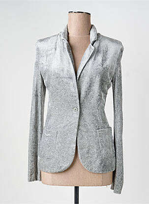 Blazer poches gris MAJESTIC FILATURES femme