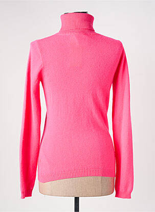 Pull col roulé stretch manches longues rose ABSOLUT CASHMERE femme