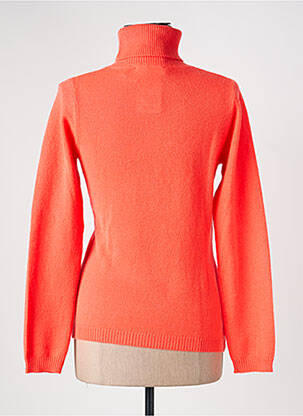 Pull col roulé stretch manches longues orange ABSOLUT CASHMERE femme