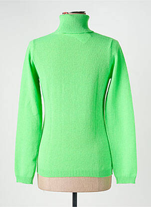 Pull col roulé stretch manches longues vert ABSOLUT CASHMERE femme