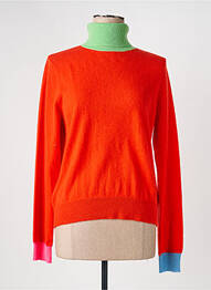 Pull col roulé stretch manches longues orange ABSOLUT CASHMERE femme