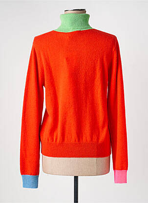 Pull col roulé stretch manches longues orange ABSOLUT CASHMERE femme